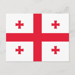 Flagge Georgias Postkarte