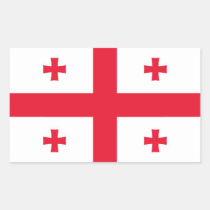 Flagge Georgias Rechteckiger Aufkleber