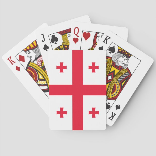 Flagge Georgias Spielkarten (Rückseite)