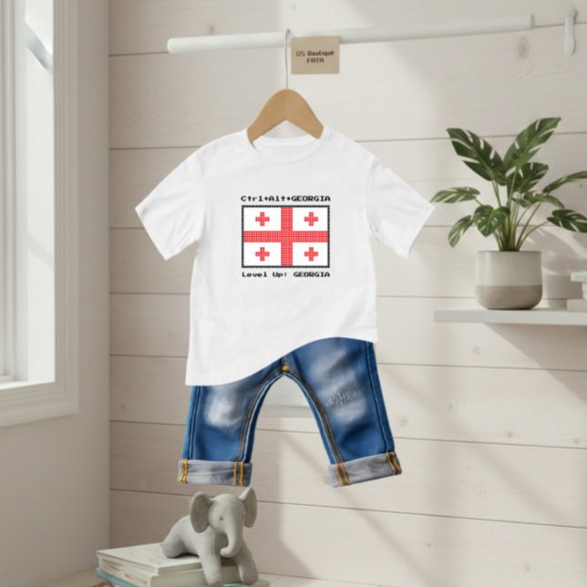 Flagge Georgiens Baby T-shirt (Von Creator hochgeladen)