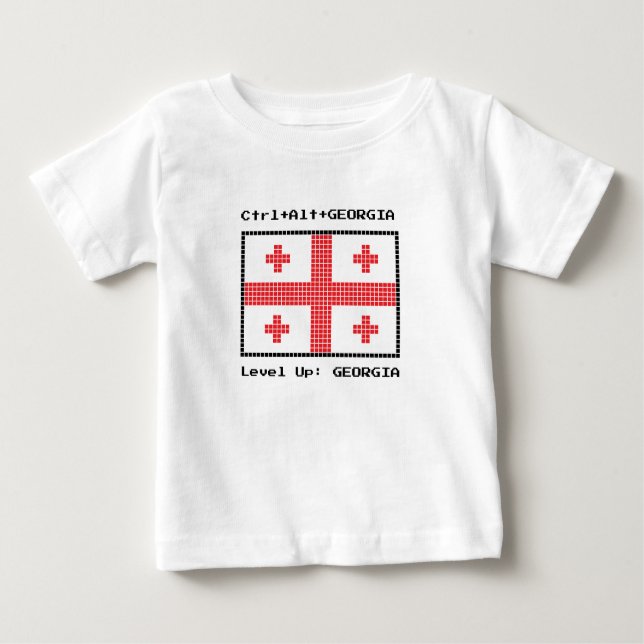 Flagge Georgiens Baby T-shirt (Vorderseite)