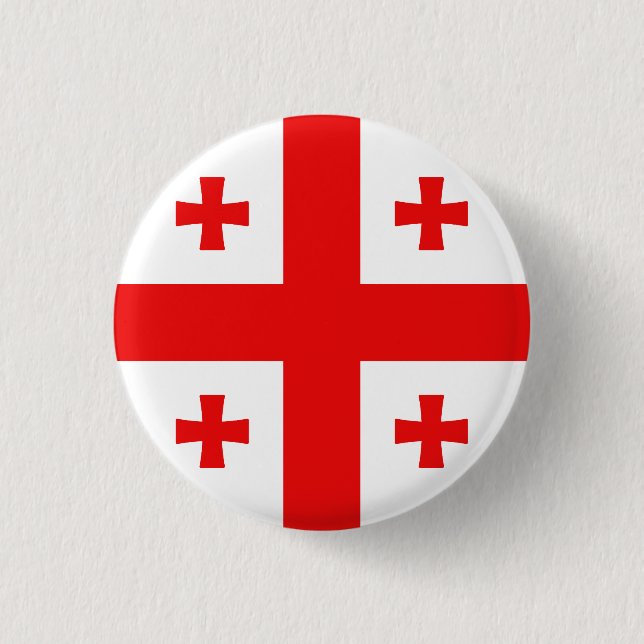 Flagge Georgiens Button (Vorderseite)