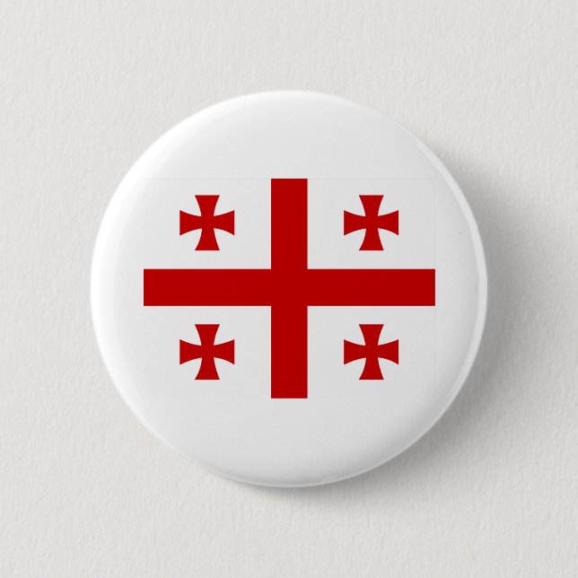 Flagge Georgiens Button (Vorderseite)