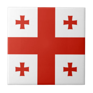 Flagge Georgiens Fliese