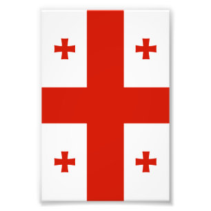 Flagge Georgiens Fotodruck