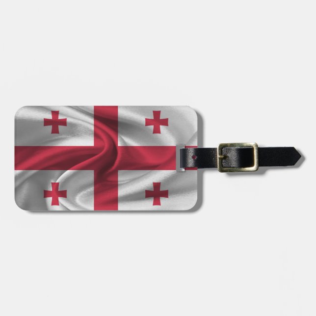 Flagge Georgiens Gepäckanhänger (Vorderseite horizontal)