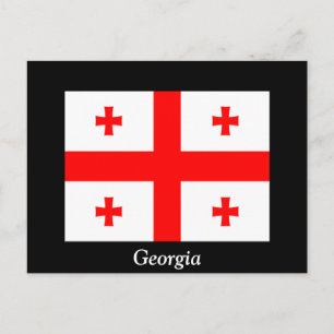Flagge Georgiens (Land) Postkarte