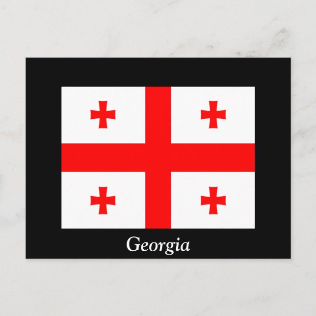 Flagge Georgiens (Land) Postkarte