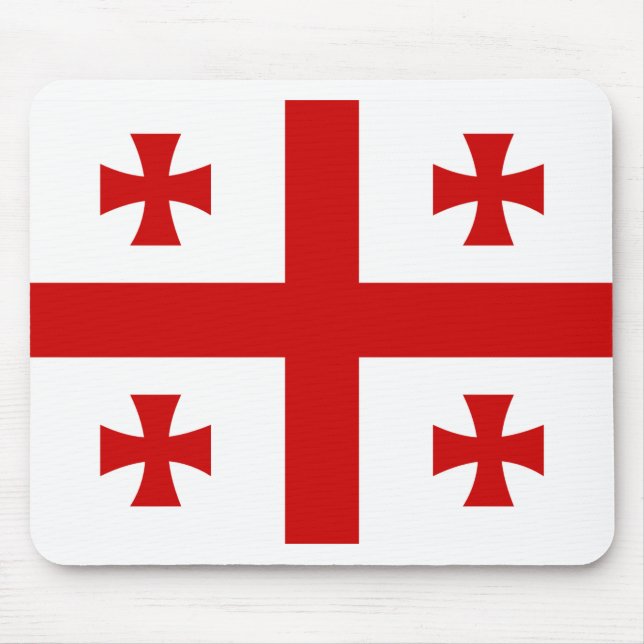 Flagge Georgiens Mousepad (Vorne)