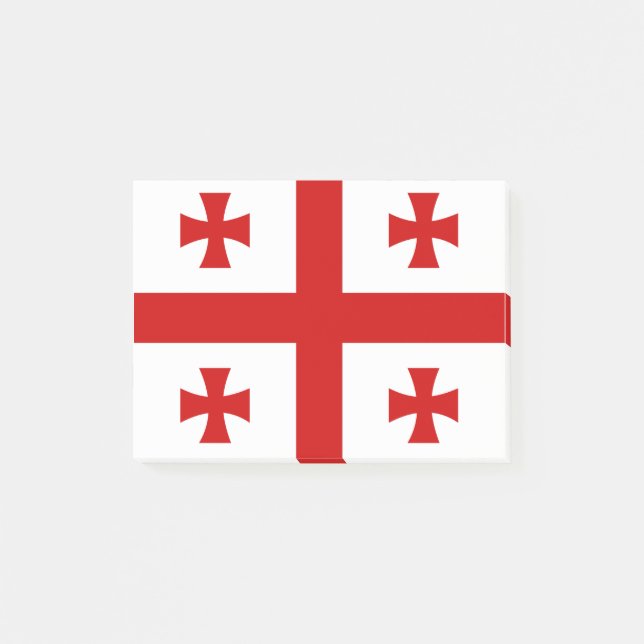 Flagge Georgiens Post-it Klebezettel (Vorderseite)