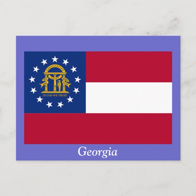 Flagge Georgiens Postkarte (Vorderseite)