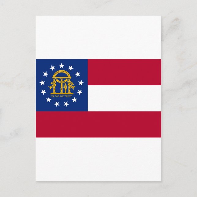 Flagge Georgiens Postkarte (Vorderseite)