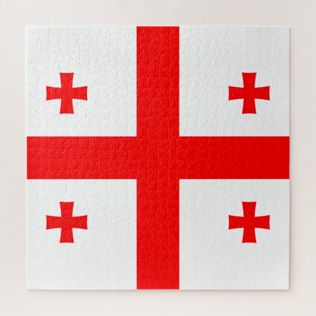 Flagge Georgiens Puzzle (Vertikal)