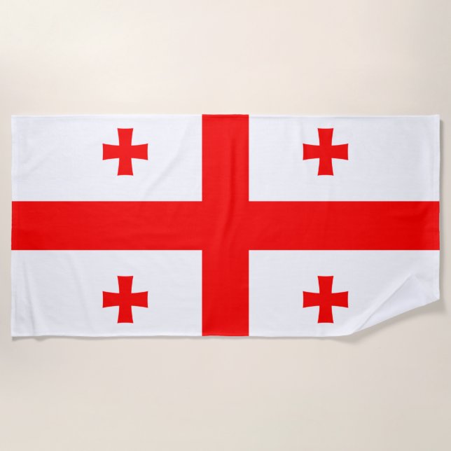 Flagge Georgiens Strandtuch (Vorderseite)