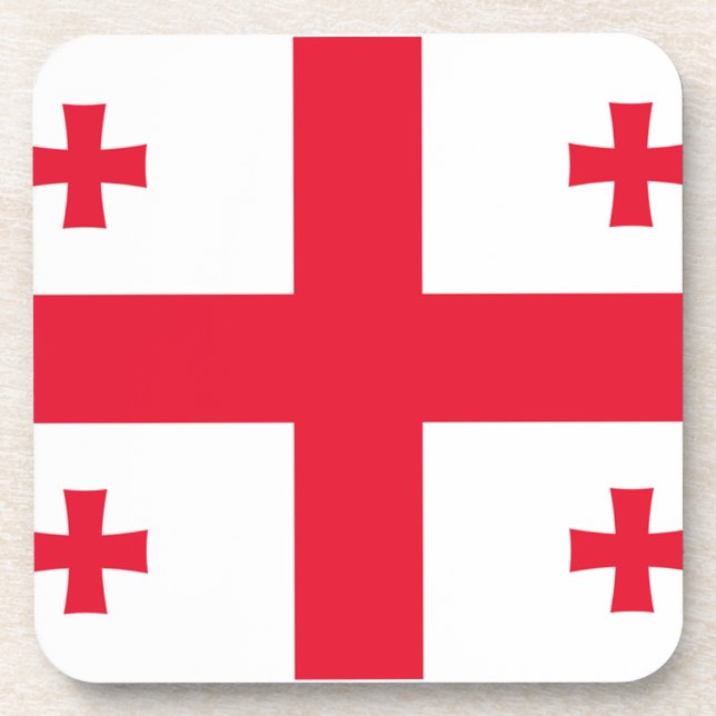 Flagge Georgiens Untersetzer (Vorderseite)