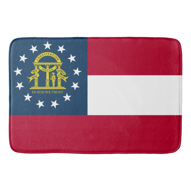 Flagge Georgiens (US-Staat) Badematte (Vorderseite)