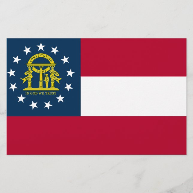 Flagge Georgiens (US-Staat) Briefpapier (Vorderseite)