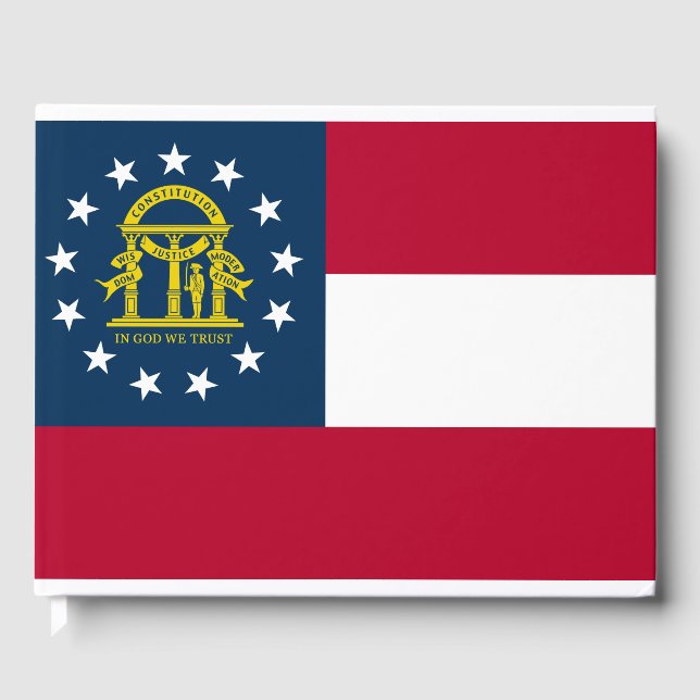 Flagge Georgiens (US-Staat) Gästebuch (Vorderseite)