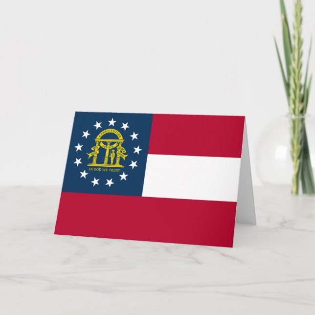 Flagge Georgiens (US-Staat) Karte (Vorderseite)