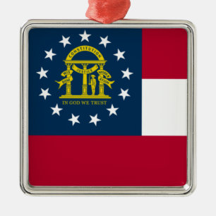 Flagge Georgiens (US-Staat) Keramik Ornament