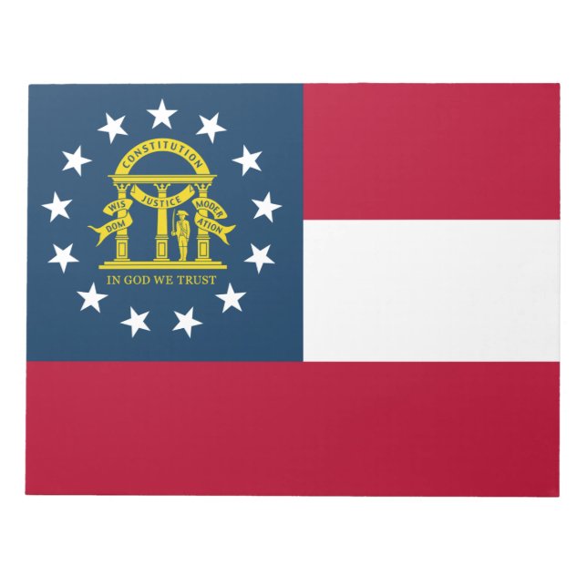 Flagge Georgiens (US-Staat) Notizblock (Vorderseite)
