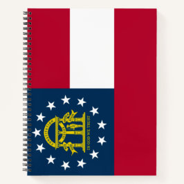 Flagge Georgiens (US-Staat) Notizbuch