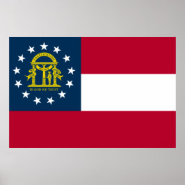 Flagge Georgiens (US-Staat) Poster