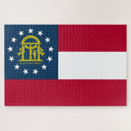Flagge Georgiens (US-Staat) Puzzle