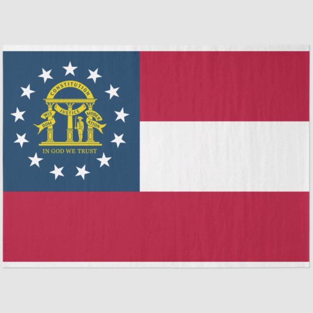 Flagge Georgiens (US-Staat) Seidenpapier (Vorderseite)