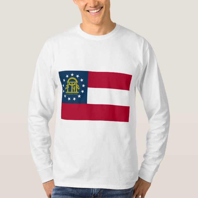 Flagge Georgiens (US-Staat) T-Shirt (Vorderseite)