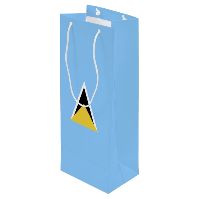 Flagge Geschenktüte Für Weinflaschen (Rückseite Schrägansicht)