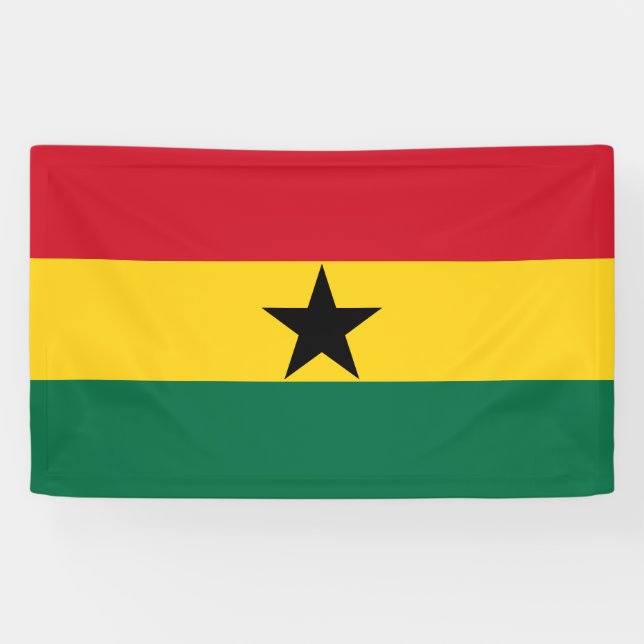 Flagge Ghanas Banner (Horizontal)