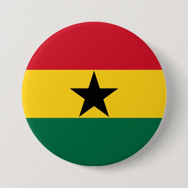 Flagge Ghanas Button (Vorderseite)