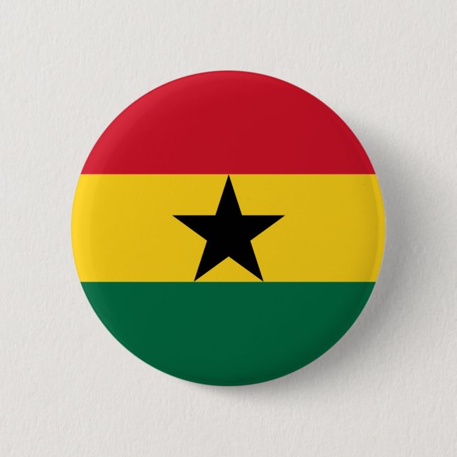 Flagge Ghanas Button (Vorderseite)