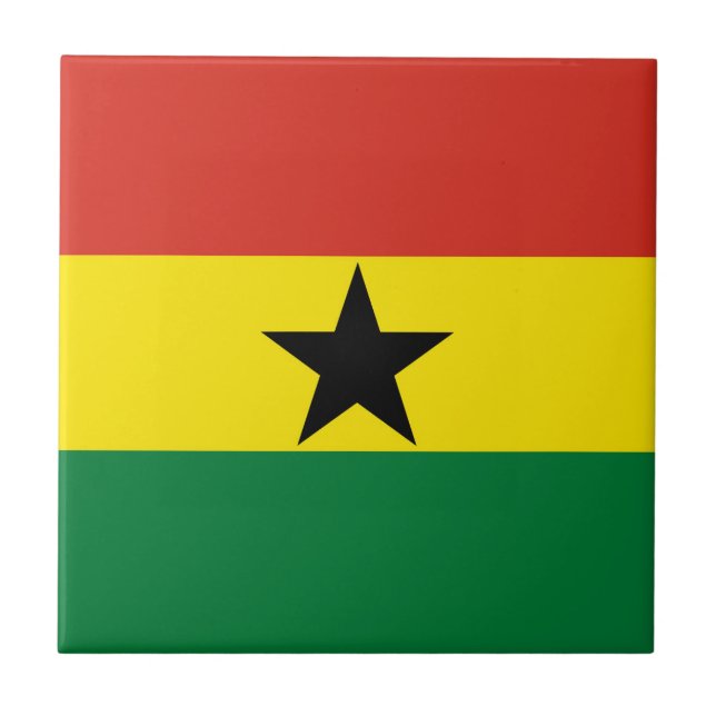 Flagge Ghanas Fliese (Vorderseite)