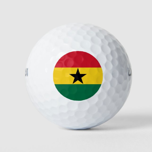 Flagge Ghanas Golfball (Vorderseite)