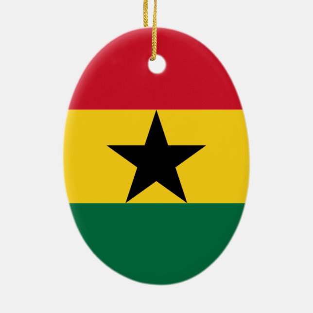 Flagge Ghanas Keramikornament (Hinten)