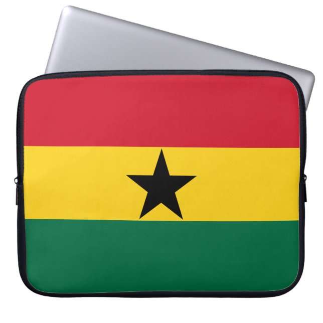 Flagge Ghanas Laptopschutzhülle (Vorderseite)
