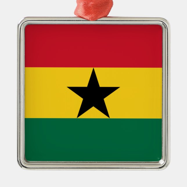 Flagge Ghanas Ornament Aus Metall (Vorne)