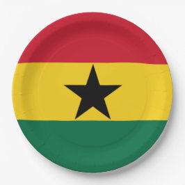 Flagge Ghanas Pappteller