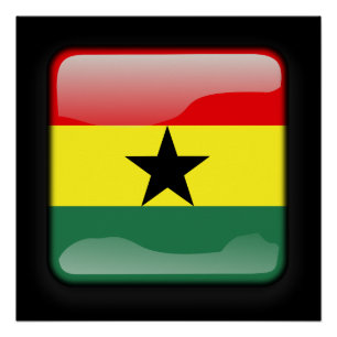 Flagge Ghanas Poster