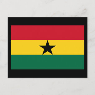 Flagge Ghanas Postkarte