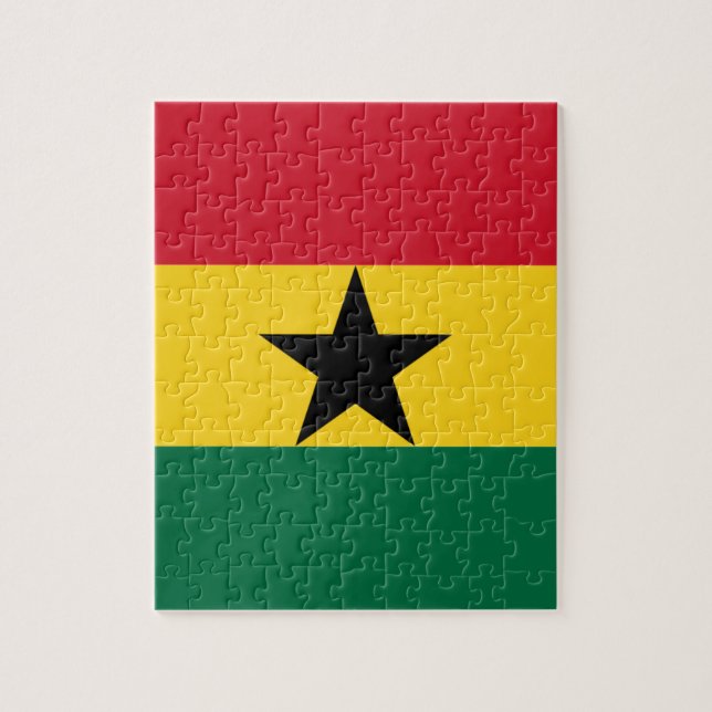 Flagge Ghanas Puzzle (Vertikal)