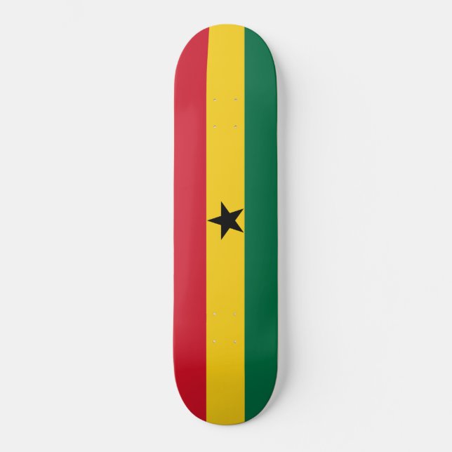 Flagge Ghanas Skateboard (Vorderseite)