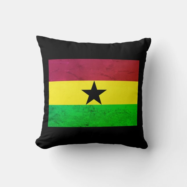 Flagge Ghanas (Westafrika) Kissen (Vorderseite)