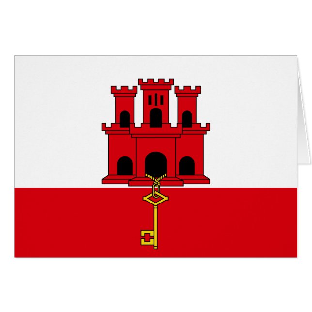 Flagge Gibraltars (Vorderseite (Horizontal))