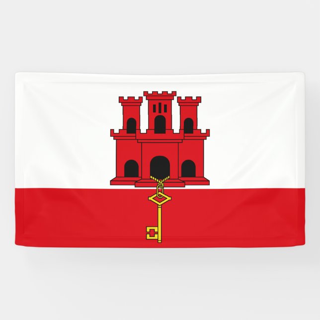 Flagge Gibraltars Banner (Horizontal)