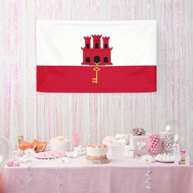 Flagge Gibraltars Banner (Party)