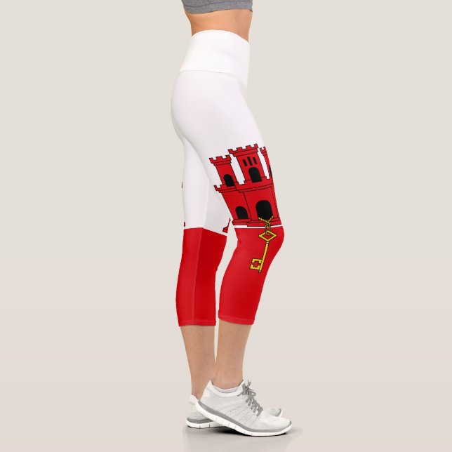 Flagge Gibraltars Capri Leggings (Rechts)