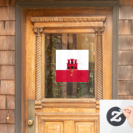 Flagge Gibraltars Fensteraufkleber